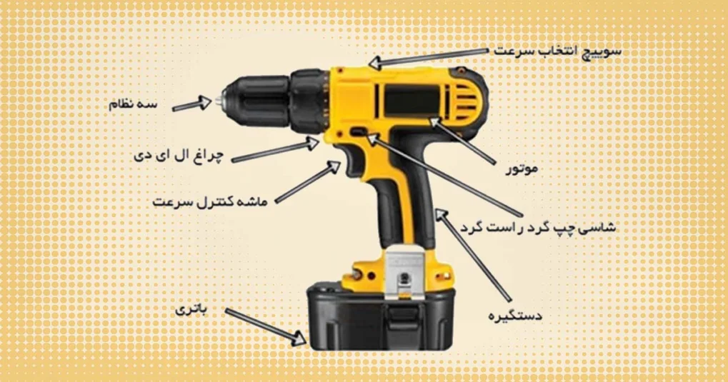 قطعات دریل شارژی